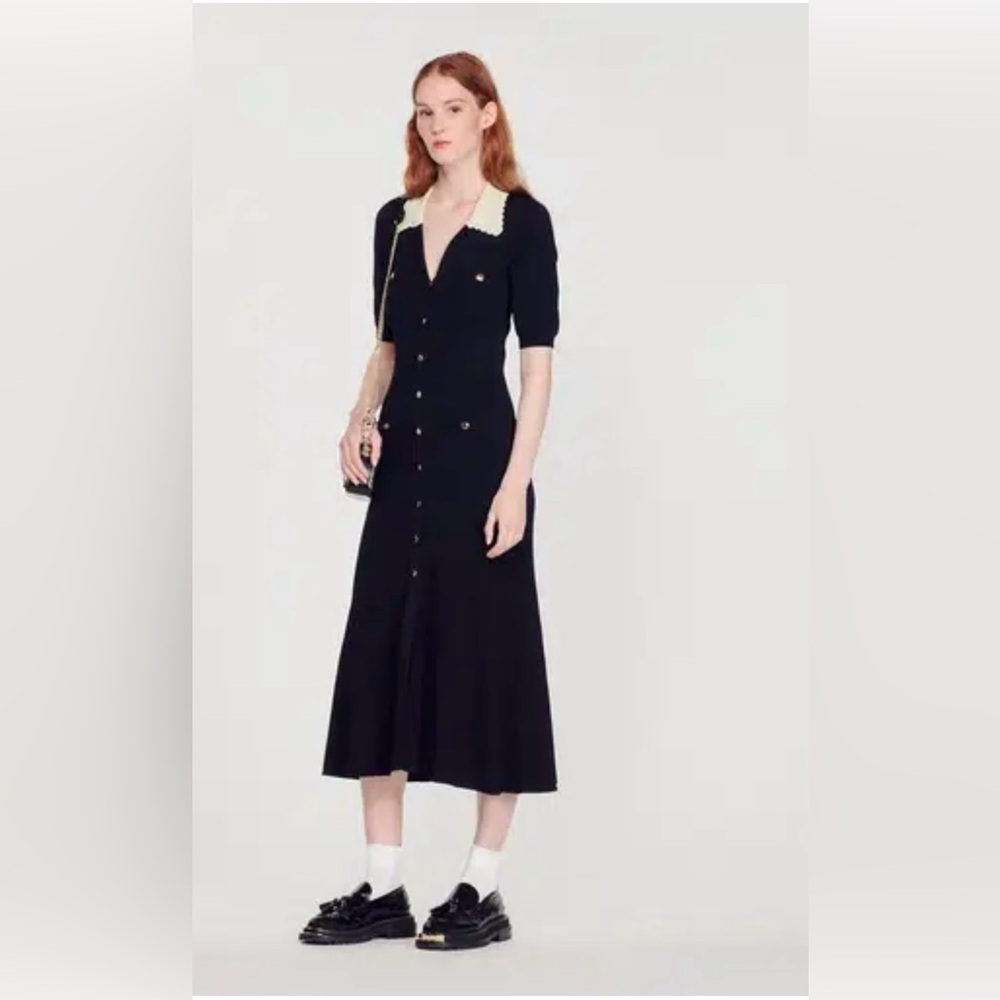 Sandro knit long dress